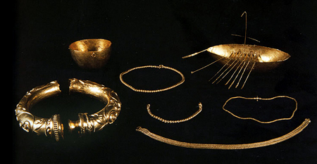 The Broighter Hoard including the Broighter Collar and the Broighter Boat 