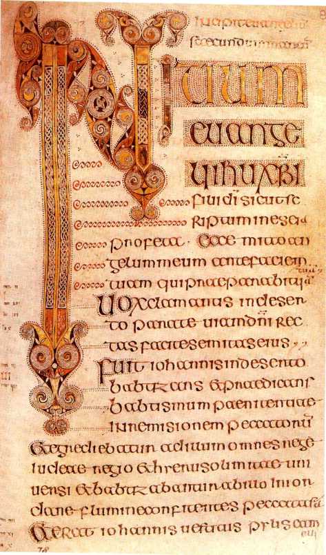 Book of Durrow. Initial of Mark