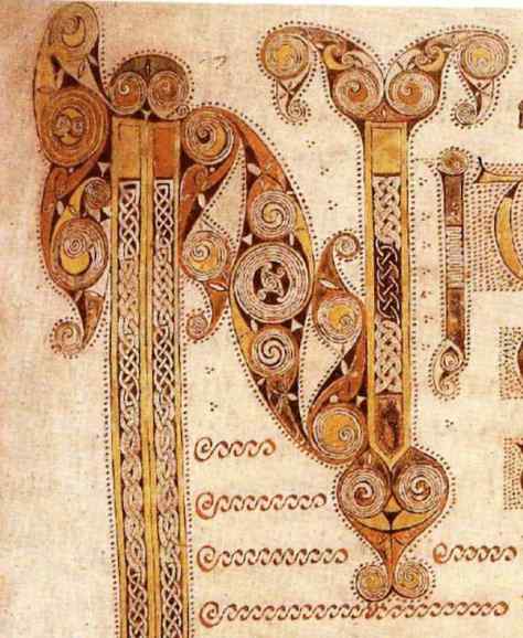 Detail of Initial of Mark; Book of Kells 