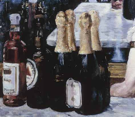 Foreground detail ;A Bar at the Folies Bergére