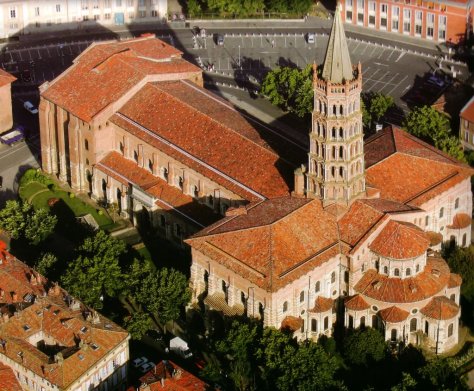 Aerial view of St Sernin's 
