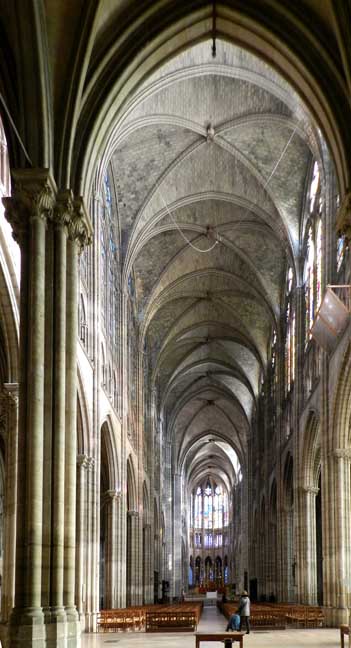Ribbed Vaults in the Nave of St Denis, Paris