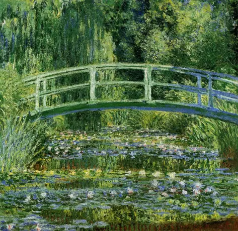 Water Lilies and Japanese-Bridge-(1897-1899)Monet