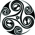 The Triskel was a very popular La Tene motif. It is a triple spiral design – a type of “sun wheel”, it was used to decorate La Tene style objects. 